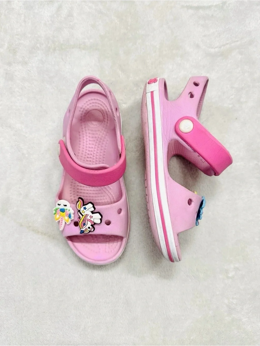 Big lot Girls Shoes,Sandals Size US 11/12 CROCS,Pixie Bloom Excellent Condition